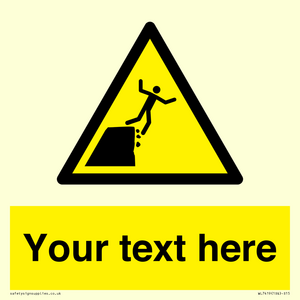 Custom Warning unstable cliff edge